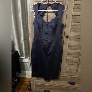 Beautiful navy blue silky dress